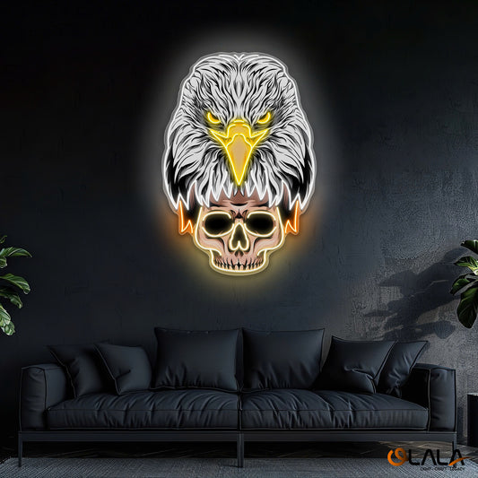 Eagle’s Fury, Skull’s Legacy Neon light Artwork